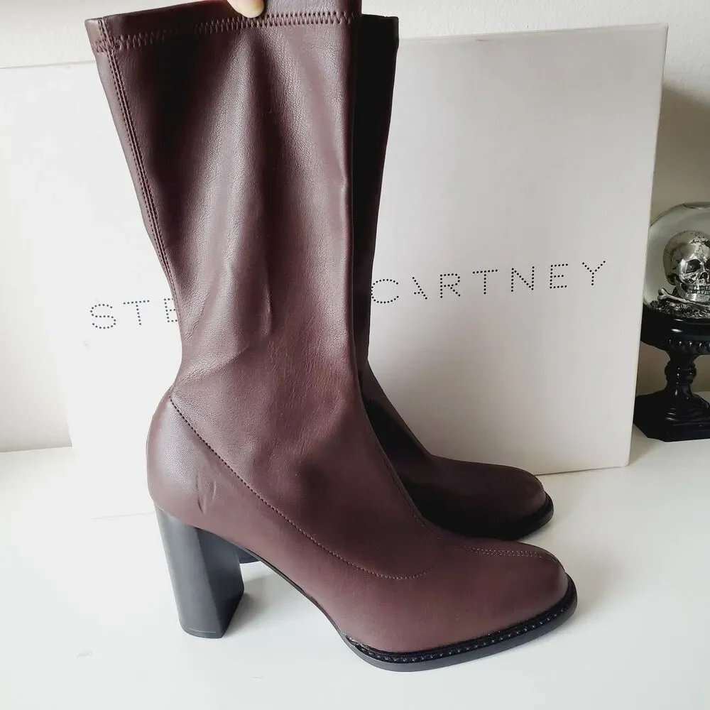 Stella McCartney Palmer faux stretch-leather sock boots Vegan Leather GUC - Picture 13 of 16
